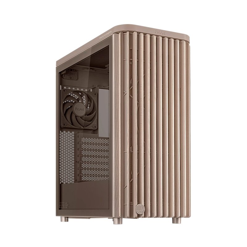 CSASPA401WOBE_1769113459 Case ASUS ProArt PA401 Wood Edition Beige - Tempered Glass Panel - Imagen 1