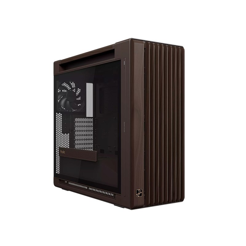CSASPA602WNBR_1769114793 Case ASUS ProArt PA602 Wood Edition Retro Brown - Tempered Glass Panel - Imagen 1