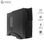 Case Teros TE-1039S, Slim, 250 W, USB 3.0 / USB 2.0, Audio HD, DVD, Negro