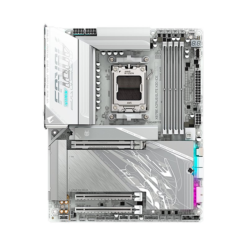 MBGBX870EAELTXI_1767902589 Motherboard GIGABYTE X870E AORUS ELITE X3D ICE, Chipset AMD X870E, Socket AMD AM5, ATX - Imagen 1