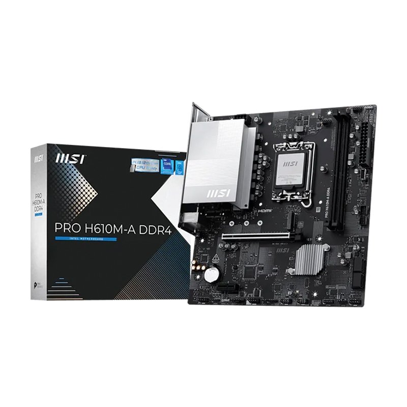 MBMSH610M-ADDR4_1771598852 Motherboard MSI PRO H610M-A DDR4, Chipset Intel H610, LGA1700, mATX - Imagen 1