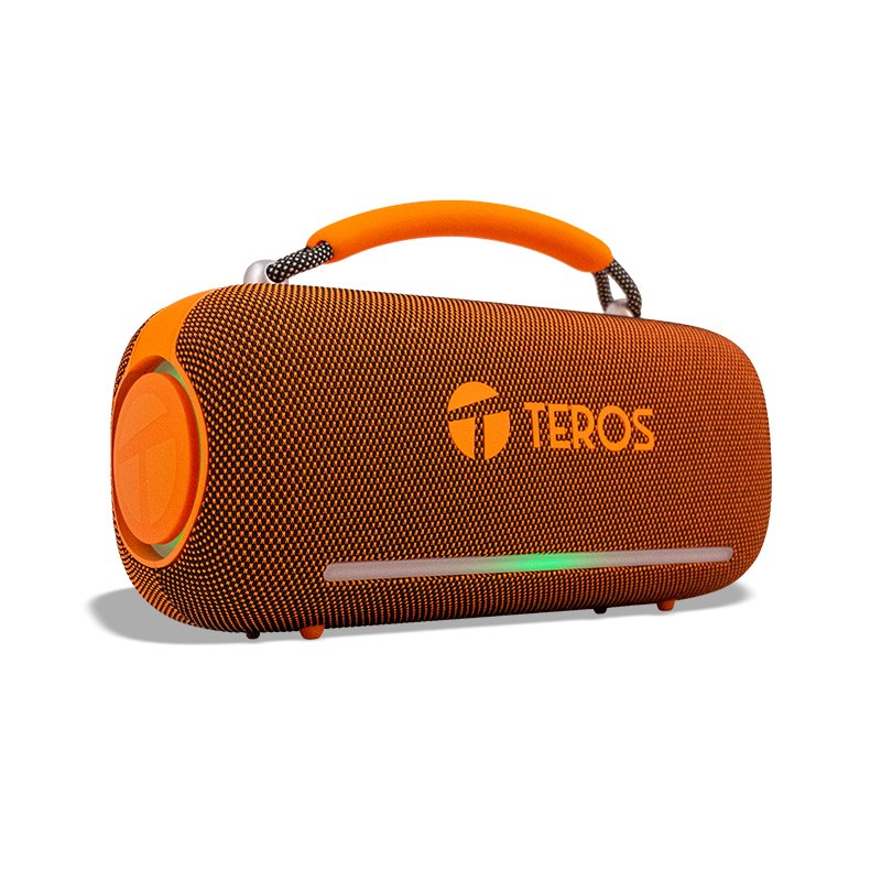 MMVP6049OR_1768940747 Parlante Inalámbrico Teros Vibes VB-6049, 60W, BT 5.3, 4000 MAH, USB, Luces LED, Orange - Imagen 1