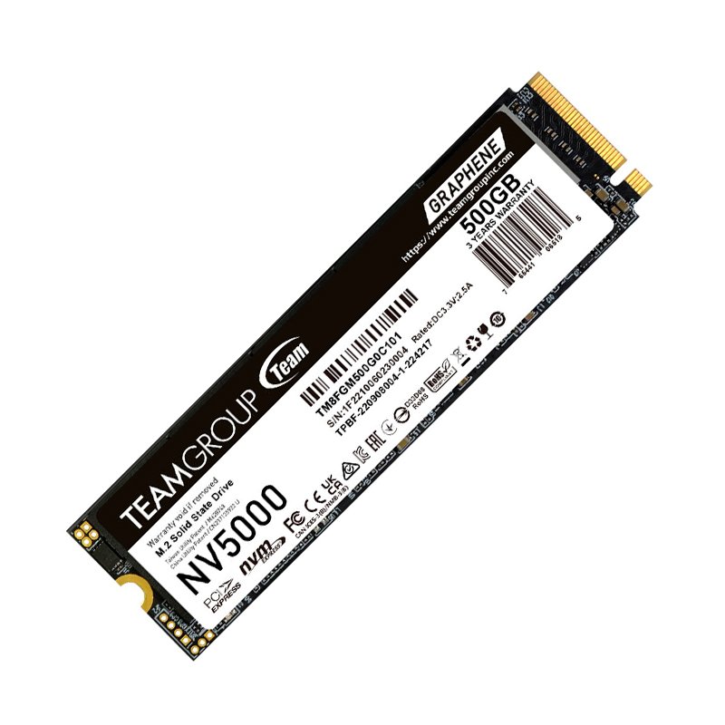 SSD500GTGNV50P4_1774978874 Unidad en estado solido TeamGroup NV5000, 500GB M.2 PCIe SSD, 4,500 MB/s - Imagen 1