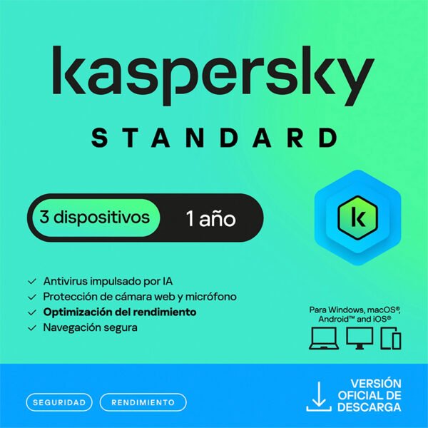 KASPERSKY STANDAR 3PC 1AñO