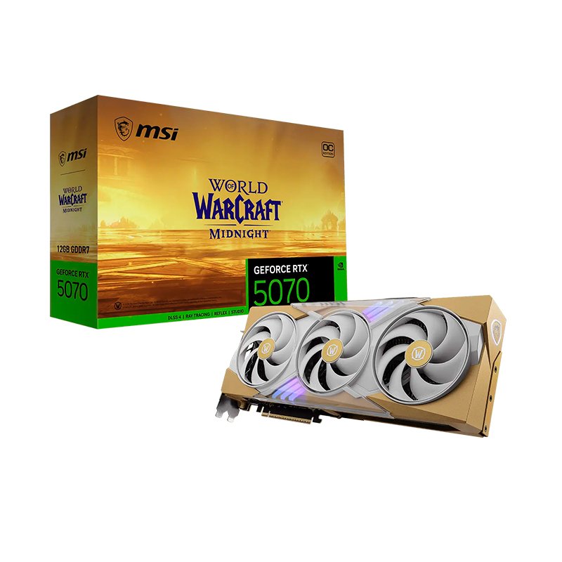 VD12MSRTX507WML_1773875820 Tarjeta de video MSI GeForce RTX5070 12G WOW MIDNIGHT LIGTH EDITION OC, 12GB GDDR7, PCIe5 - Imagen 1