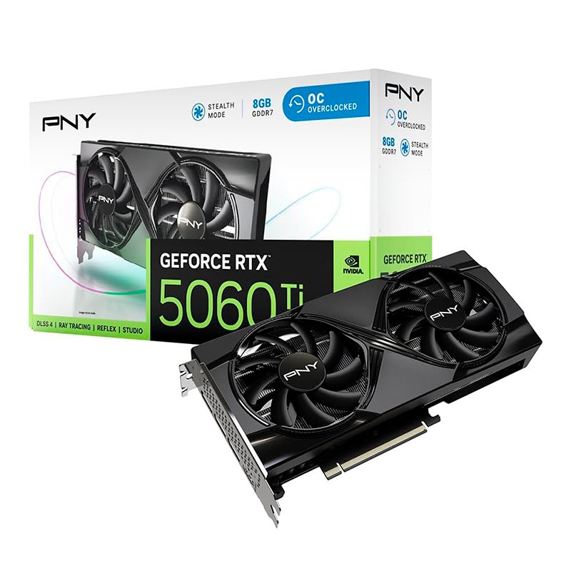 VD8GPYRTX506TDO_1772032045 Tarjeta de video PNY GeForce RTX 5060 Ti OC, 8GB GDDR7, PCI Express 5.0 x8 - Imagen 1