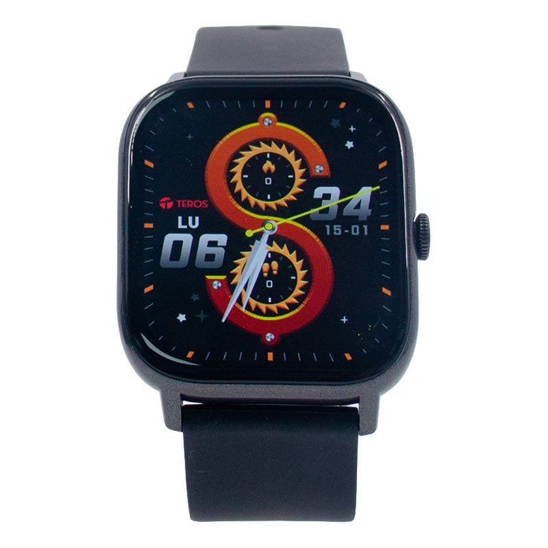 Reloj inteligente TEROS TE-8084N, 1.85” AMOLED, IP68, bluetooth 5.3, negro