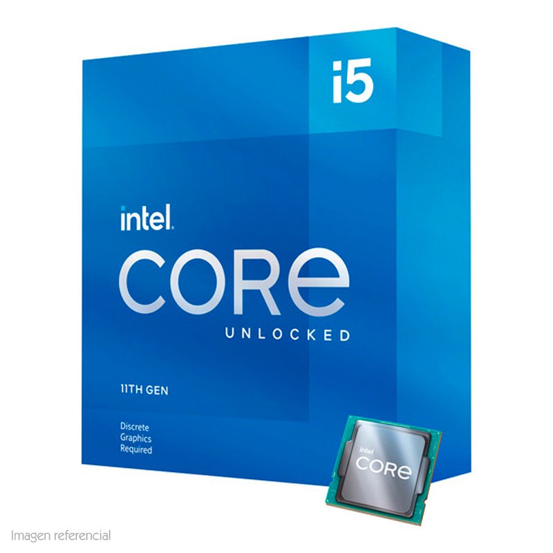 cpili511600kf Procesador Intel Core i5-11600KF 3.90 / 4.90 GHz, 12 MB Caché L3, LGA1200, 125W, 14 nm. - Imagen 1
