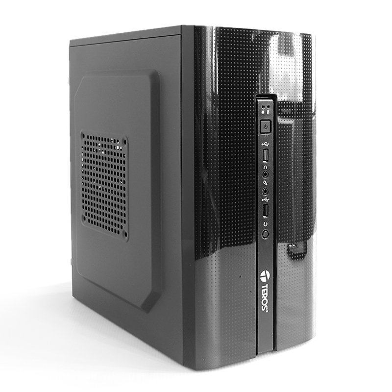 csm25bkte1030s Case TEROS TE-1030S, Micro Tower, 250 W, USB 3.0/ USB 2.0, audio HD, negro - Imagen 1