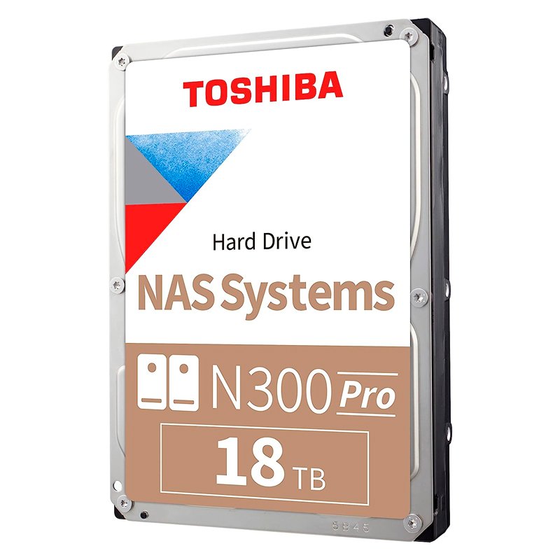 hditon300p18tb Disco duro Toshiba N300 PRO NAS, 18TB, SATA 6.0Gb/s, 7200rpm, 512MB Cache, 3.5”. - Imagen 1