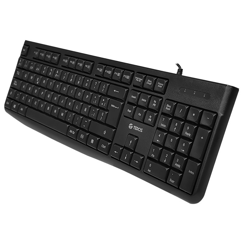 kbcbkte4067s Teclado estándar TEROS TE-4067S, USB 2.0, negro - Imagen 1