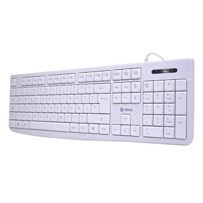 Teclado estándar TE-4069S, multimedia, USB 2.0, español, color blanco