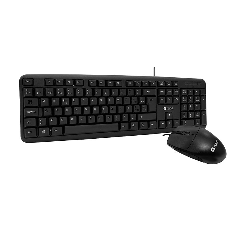 kbmste4062n Kit teclado y mouse TEROS TE-4062N, USB, acabado elegante, negro, español / óptico - Imagen 1