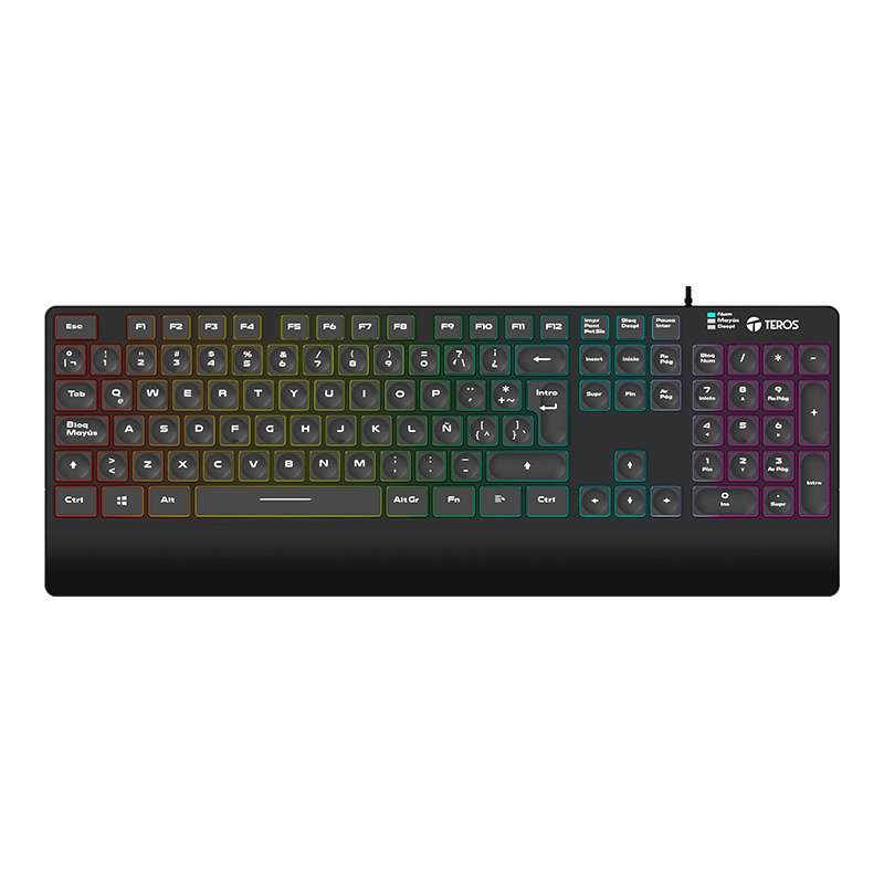 kbte4141n Teclado Gaming Teros TE-4141N, Slim , Retro-Iluminado, USB, Español - Imagen 1