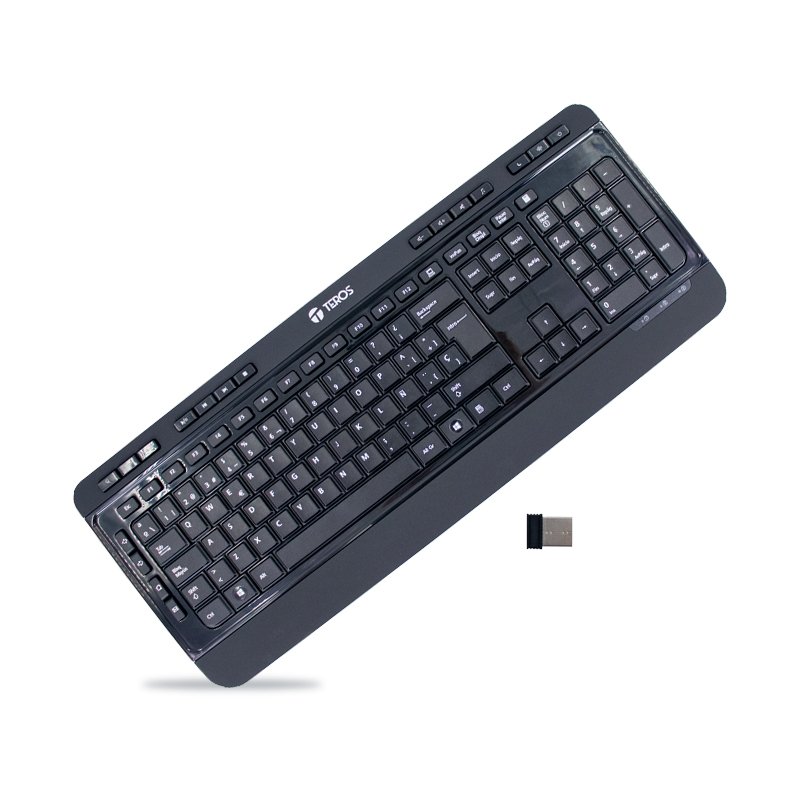 kbwbkte4074cs Teclado inalámbrico TEROS TE-4074CS, 2.4Ghz, USB, negro - Imagen 1