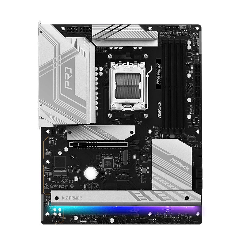 mbarb850prors Motherboard ASROCK B850 Pro RS, Chipset AMD B850, Socket AMD AM5, ATX - Imagen 1