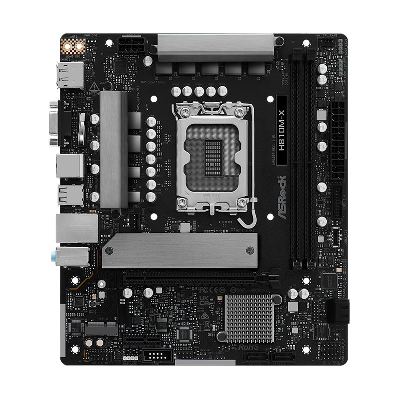 Motherboard ASROCK H810M-X, Chipset Intel H810, LGA 1851, 1xVGA, 1xHDMI, 1xDP, mATX