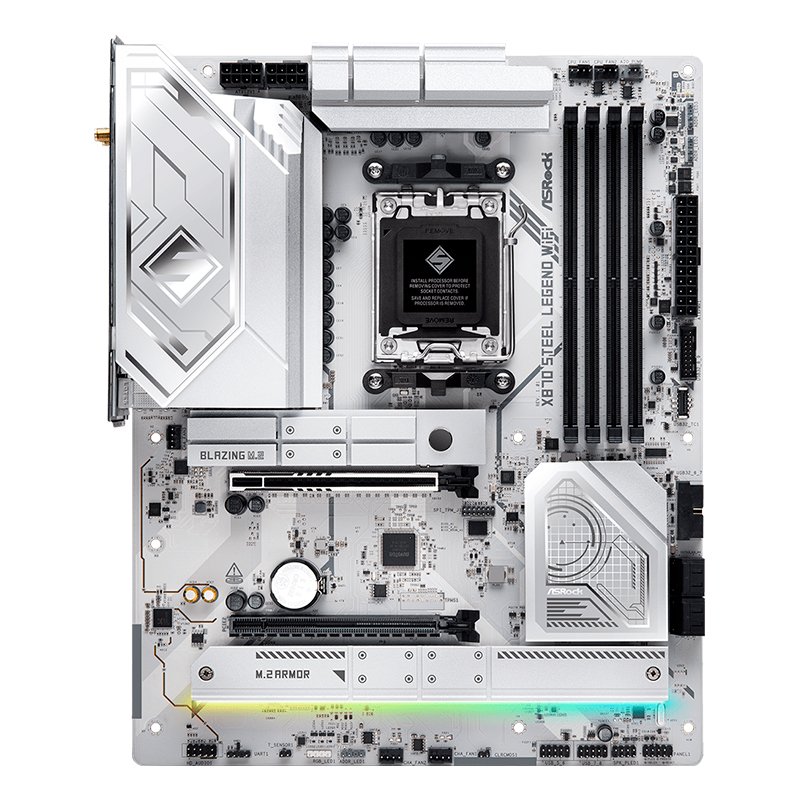 mbarx870stlegwf Motherboard ASROCK X870 Steel Legend WiFi, Chipset AMD X870, Socket AMD AM5, ATX - Imagen 1
