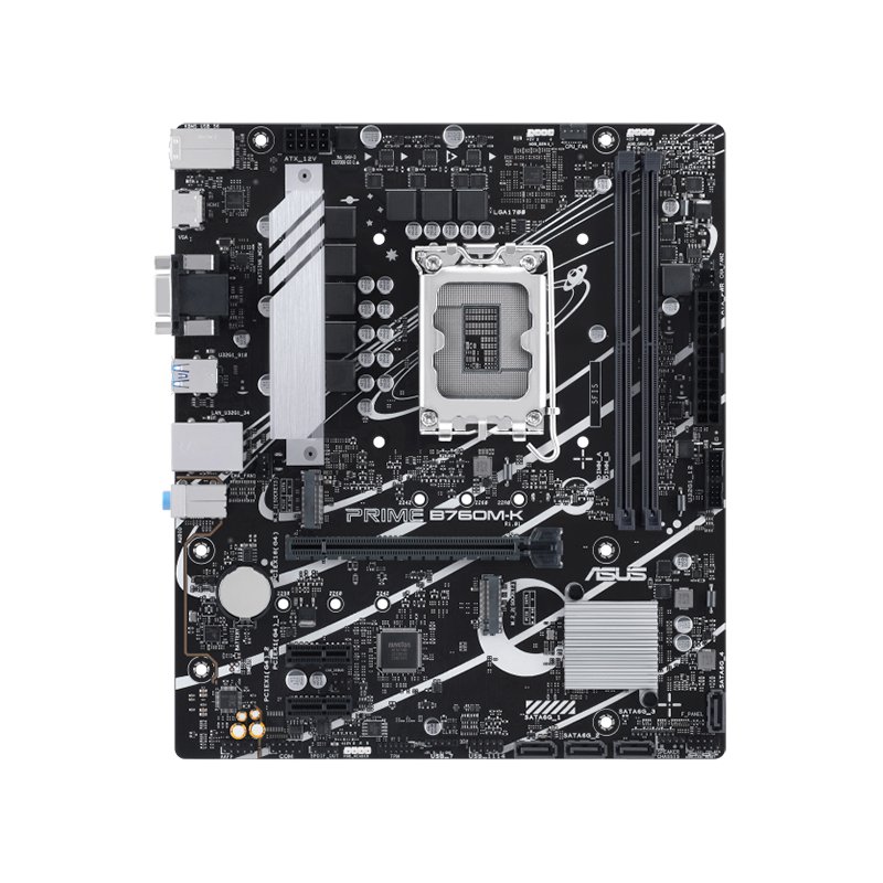 mbasb760m-k Motherboard ASUS PRIME B760M-K, Chipset Intel B760, LGA1700, micro-ATX - Imagen 1