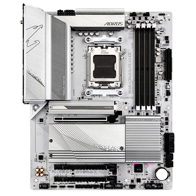 mbgbb650aoraxic Motherboard Gigabyte B650 AORUS ELITE AX ICE, Chipset AMD B650, Socket AMD AM5, ATX - Imagen 1