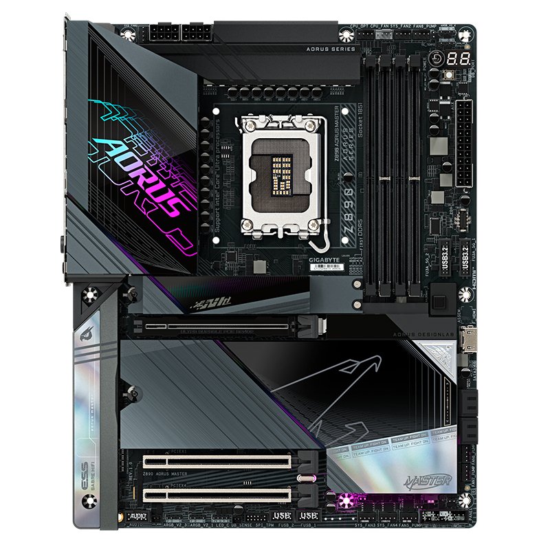 mbgbz890aormstr Motherboard GIGABYTE Z890 AORUS MASTER, Chipset Intel Z890, LGA 1851, ATX - Imagen 1