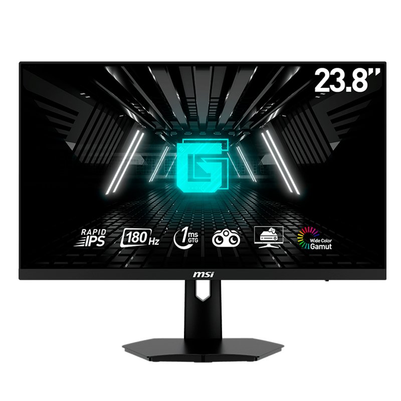 Monitor plano gaming MSI G244F E2 23.8”/FHD/Rapid IPS/180Hz/HDMI x2/DP x1/Earphone-out x1