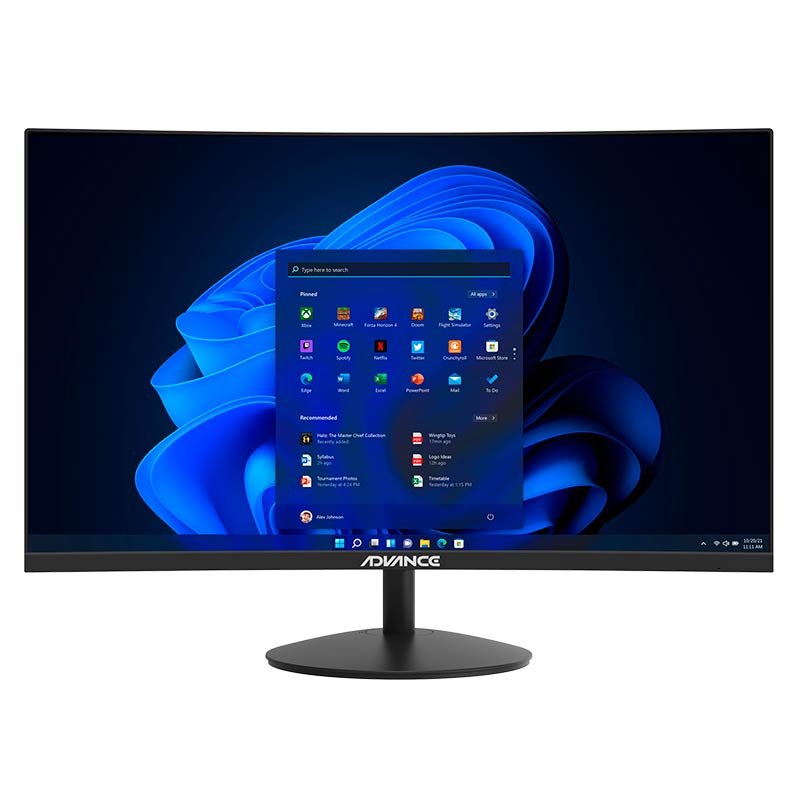 Monitor Curvo Advance ADV-2750S, 27” VA FHD, 75HZ, 5MS, HDMI, DP, VGA, Speaker