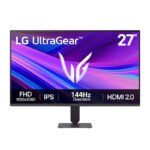 Monitor LG 27G411A-B, 27/FHD/IPS/144Hz/HDMI/DP/USB/Headphones-out (3-polos, Solo Sonido)