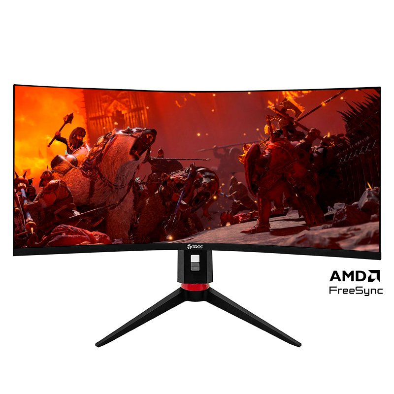 Monitor curvo gaming TEROS TE-3410G, 34” UWQHD VA, 165 Hz, 1 ms, HDMI, DP
