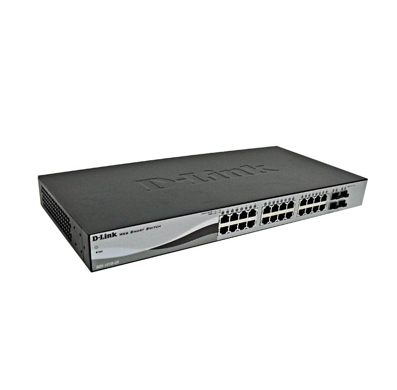 nwdldgs121028 Switch Web Smart D-LINK DGS-1210-28, 24 RJ-45 LAN GbE, y 4 puertos SFP, autovoltaje. - Imagen 1
