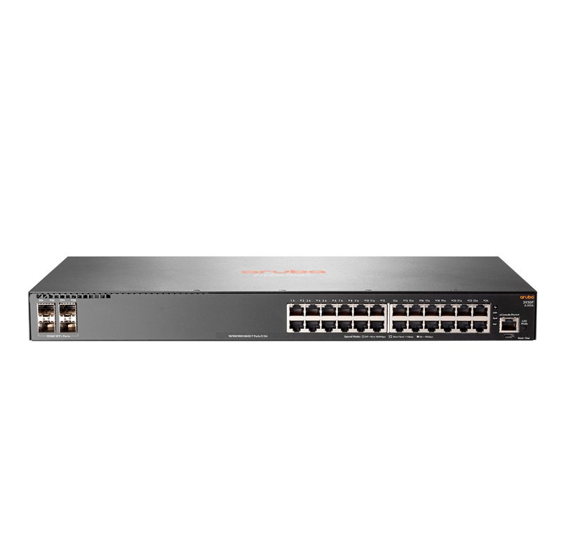 nwhpejl253a Switch HPE Aruba 2930F, 24 RJ-45 GbE, 4 SFP+ 1/10GbE. - Imagen 1