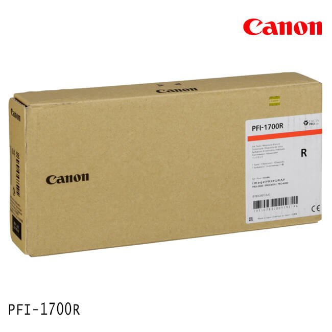Tanque de Tinta Canon PFI-1700R Rojo