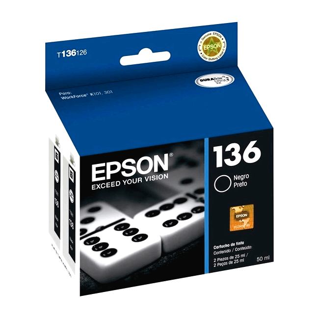 Tinta Epson T136126 original T1361 Negra Workforce