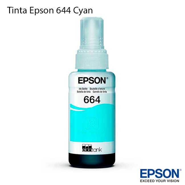 Tinta Epson 644 Cyan ▷ Botella de Tinta Epson 664 Cyan 【 original 】 - Imagen 1