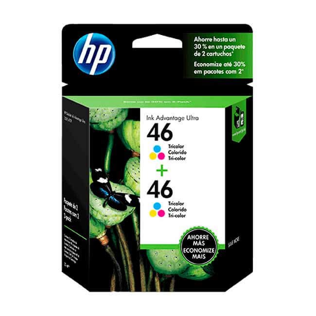 Tinta HP 46 original M0H59AL color Two Pack