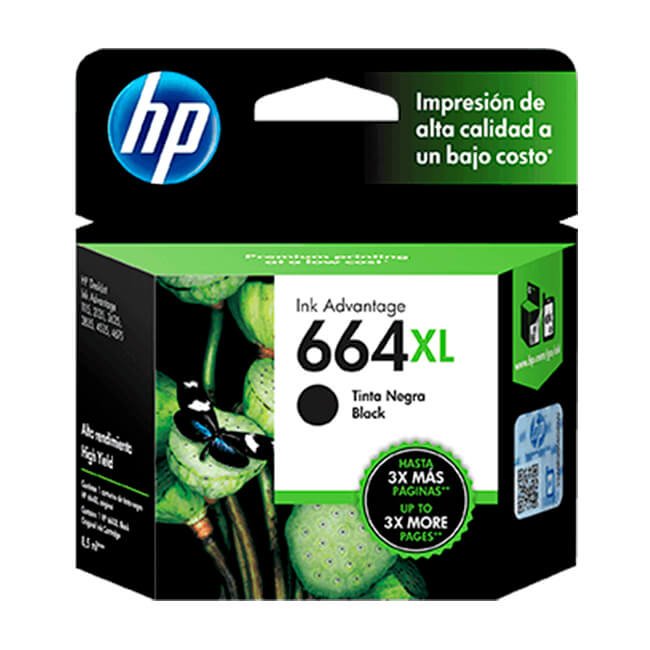 Tinta HP 664XL original F6V31AL Negro