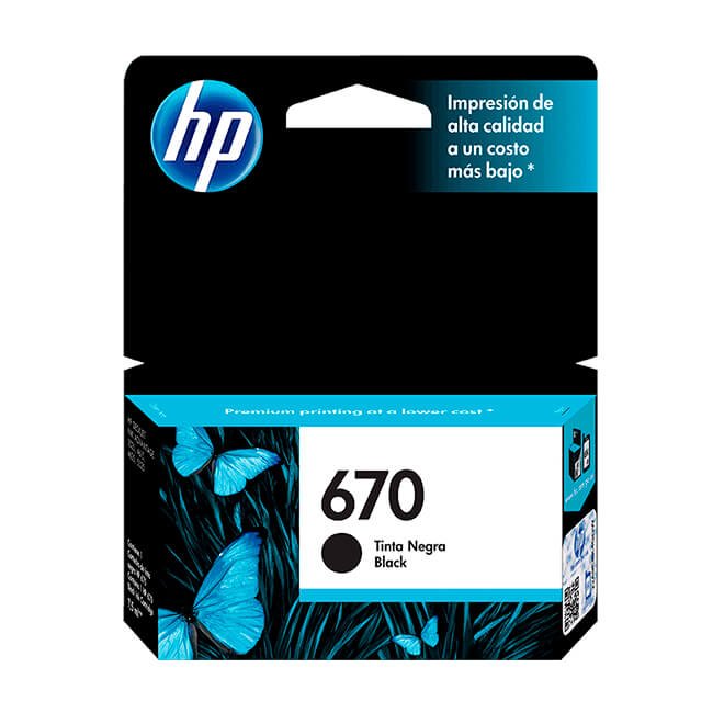 Tinta HP 670 original CZ113AL Negro