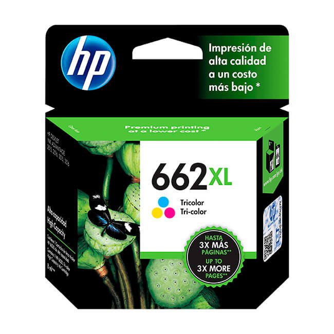 Tinta HP 662XL original CZ106AL Tricolor