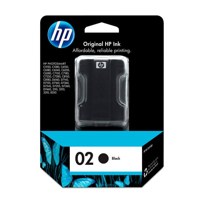 Tinta HP 02 original C8721WL Negro
