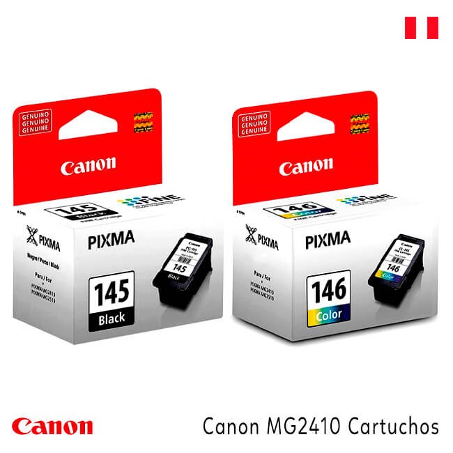 Canon MG2410 Cartuchos Negro y Tricolor Original