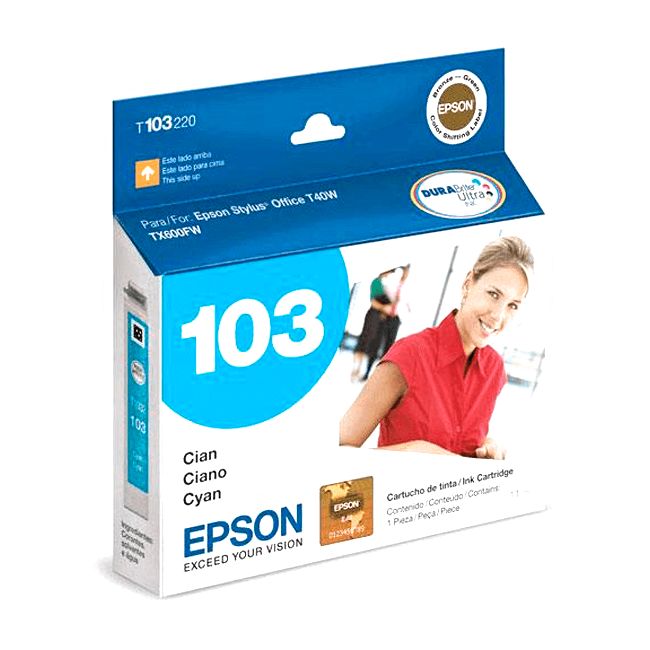 Tinta Epson T103220 original T1032 Cian