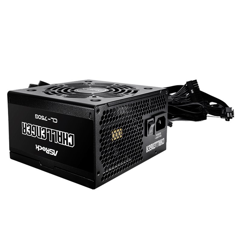 psarcl-750g Fuente de alimentación Asrock, 750W, ATX, 80 Plus Gold. - Imagen 1