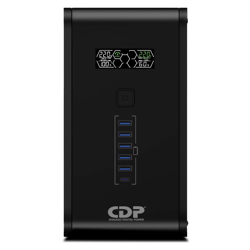psupsrsmart75 UPS Interactivo CDP (Chicago Digital Power) R-Smart 751i, 750VA / 375W - Imagen 1