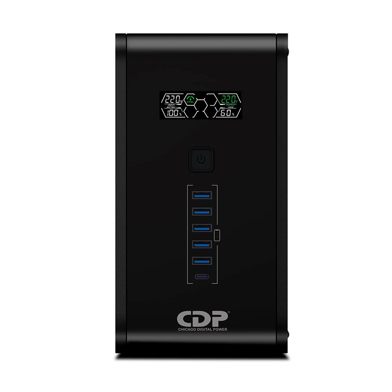 upscdpsmart121i UPS Interactivo CDP (Chicago Digital Power) R-Smart 1210i, 1200VA/720W - Imagen 1