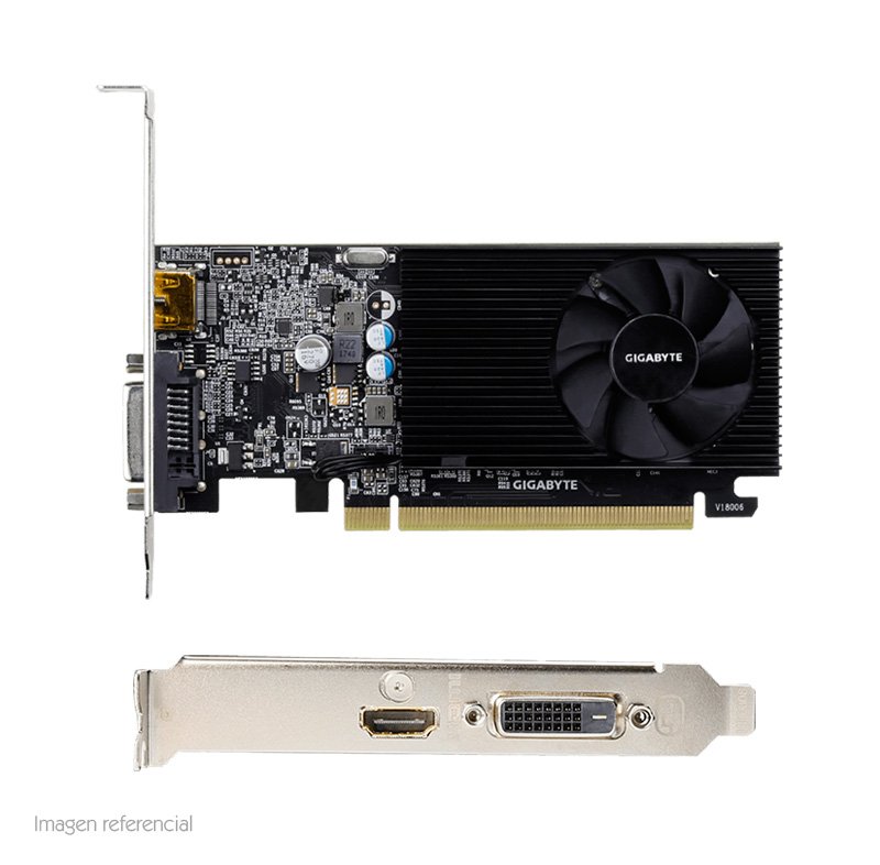 Tarjeta de video Gigabyte Nvidia GeForce GT 1030, 2GB DDR4 64-bit, Low ProFile.