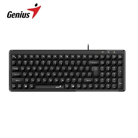 TECLADO GENIUS LUXEMATE 120 AI COPILOT USB MULTIMEDIA/EDICIÓN SP BLACK (31310059401)