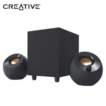 PARLANTE CREATIVE PEBBLE PLUS 2.1 8W/16W 3.5MM USB-POWER BLACK (51MF0480AA000)