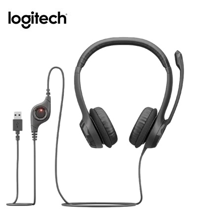 AUDIFONO C/MICROF. LOGITECH H390 USB NOISE CANCELLING BLACK (981-000014)