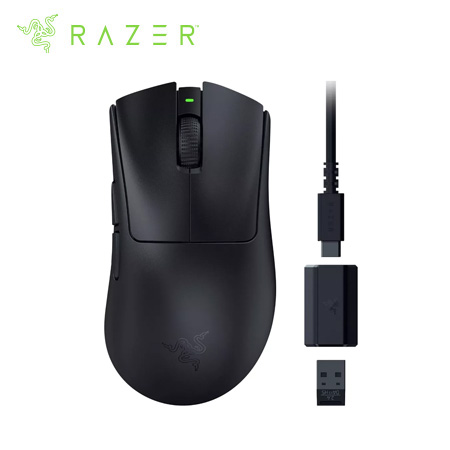 MOUSE RAZER DEATHADDER V3 HYPERSPEED 26K DPI MULTI-DISPOSITIVO 100H WIRELESS / USB-A SWITCH OPTICO 90M BLACK (RZ01-05140100-R3U1)